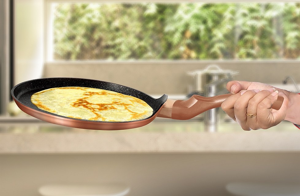 BERLINGERHAUS Panvica na palacinky s mramorovým povrchom 25 cm Rosegold Metallic Line BH-1523