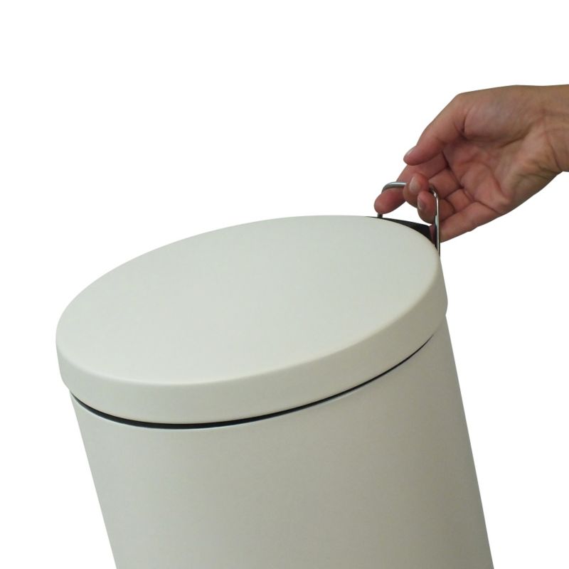 KELA Kôš odpadkový 12 l CORNELL, biela KL-10929