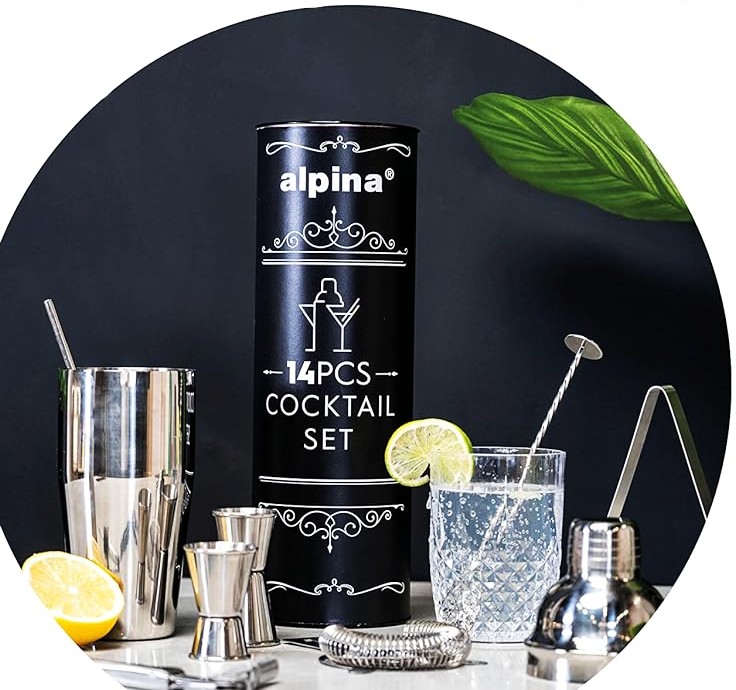 ALPINA Barmanská sada shaker nerez ocel 14 ks ED-247473
