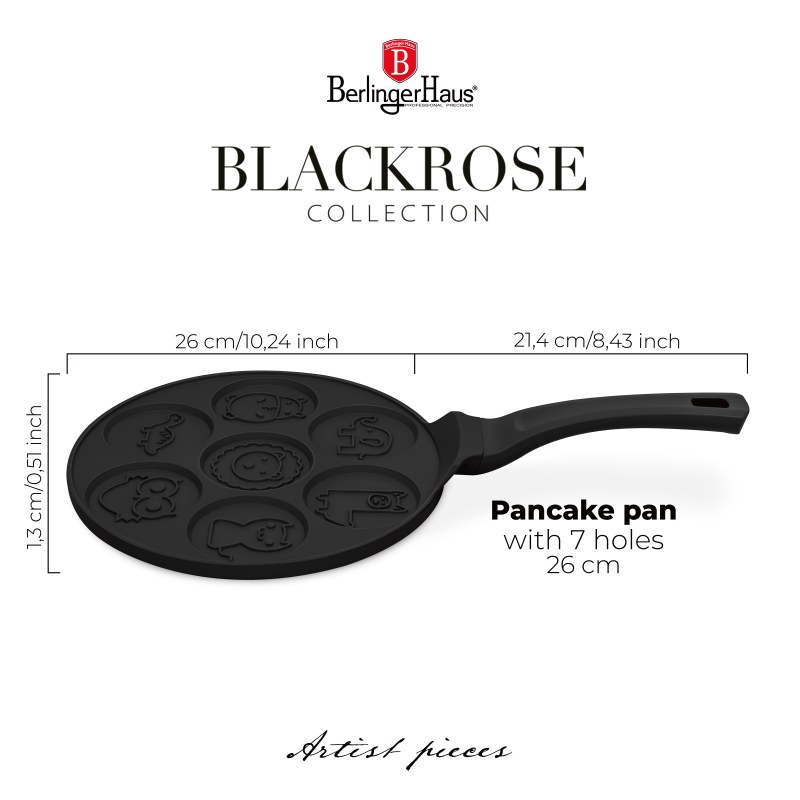 BERLINGERHAUS Lívanečník s titanovým povrchem zvířátka 26 cm Matte Black Collection BH-7799