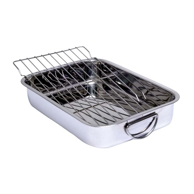 RENBERG Pekáč s mřížkou PRESTO 37x26,5x6,3 cm nerez BGEU-5577 - thumb (4)
