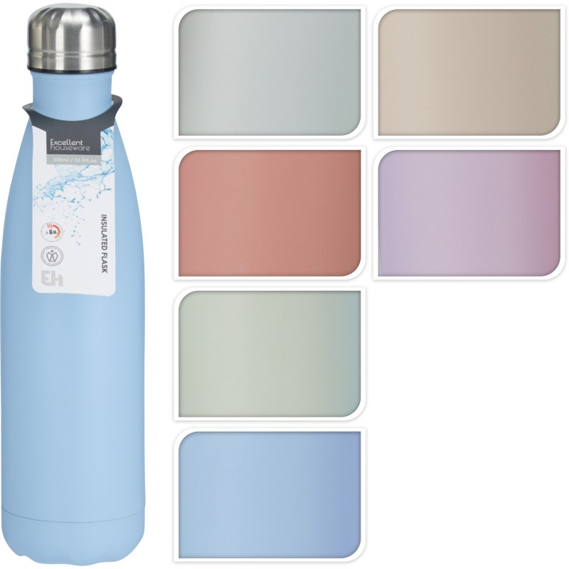 EXCELLENT HOUSEWARE Termoska lahev sportovní nerez 0,5 l béžová KO-997100550bezo