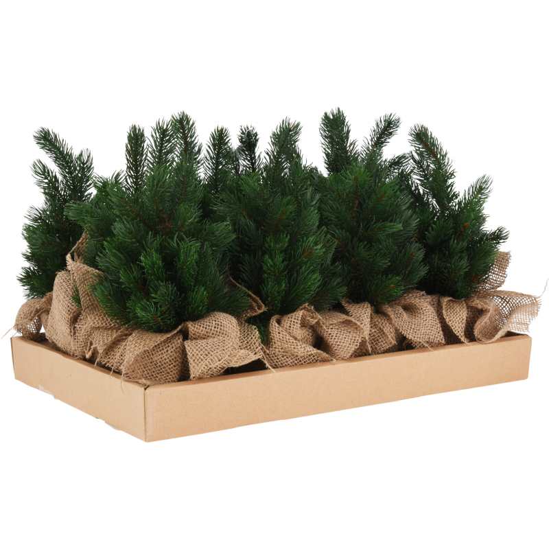 HOMESTYLING Vánoční dekorace stromek v jutovém pytli 30 cm KO-317910020