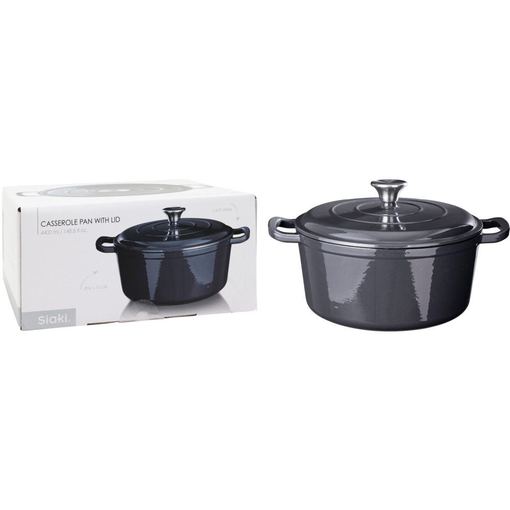 SIAKI HUISHOUD Pekáč litina 26 cm šedá KO-C85000210
