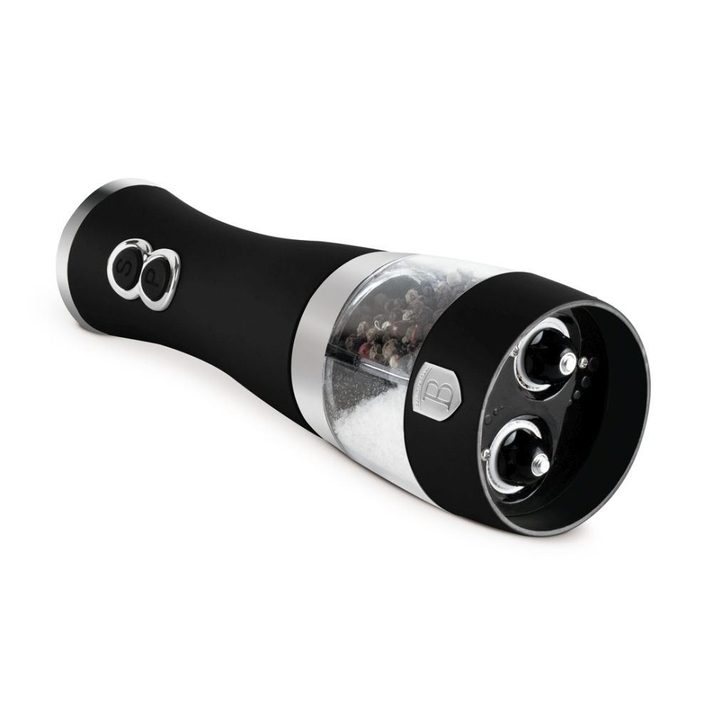 BERLINGERHAUS Mlýnek na pepř a sůl elektrický dvojitý Matte Black Collection LP-BH-260
