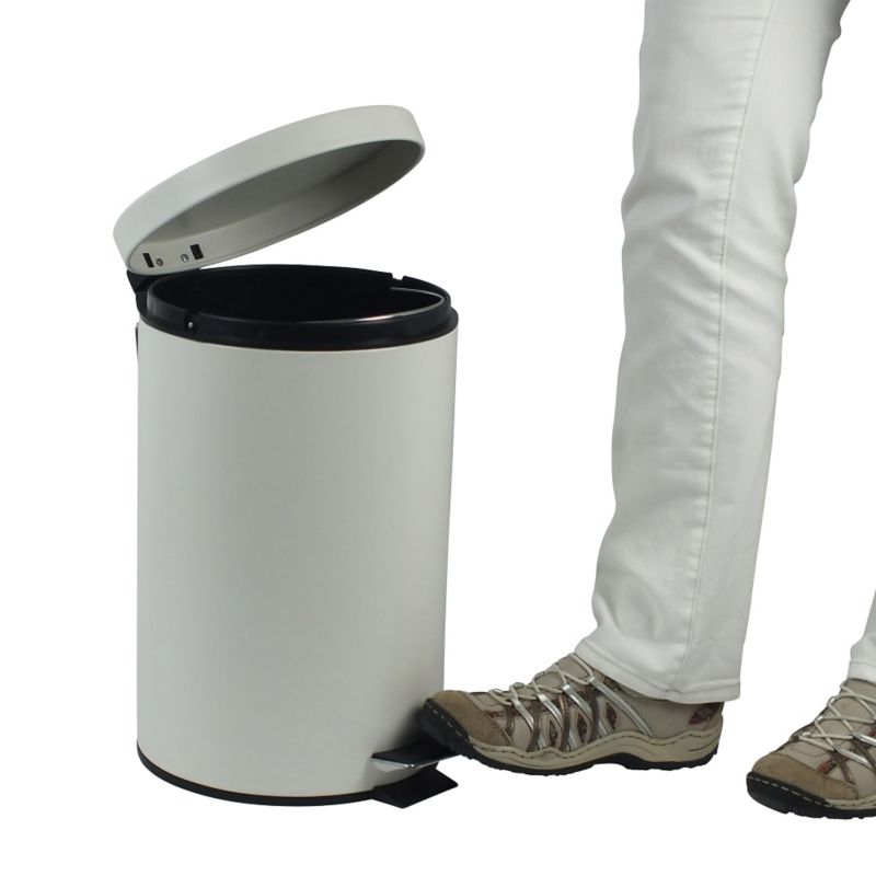KELA Kôš odpadkový 12 l CORNELL, biela KL-10929