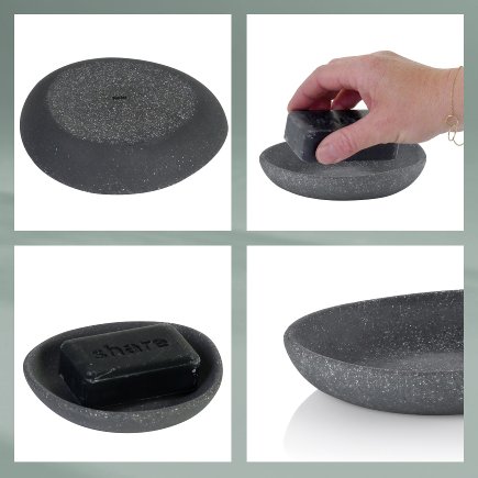 KELA Miska na mydlo Roda cement terra 12,0x11,0x2,5cm KL-23750