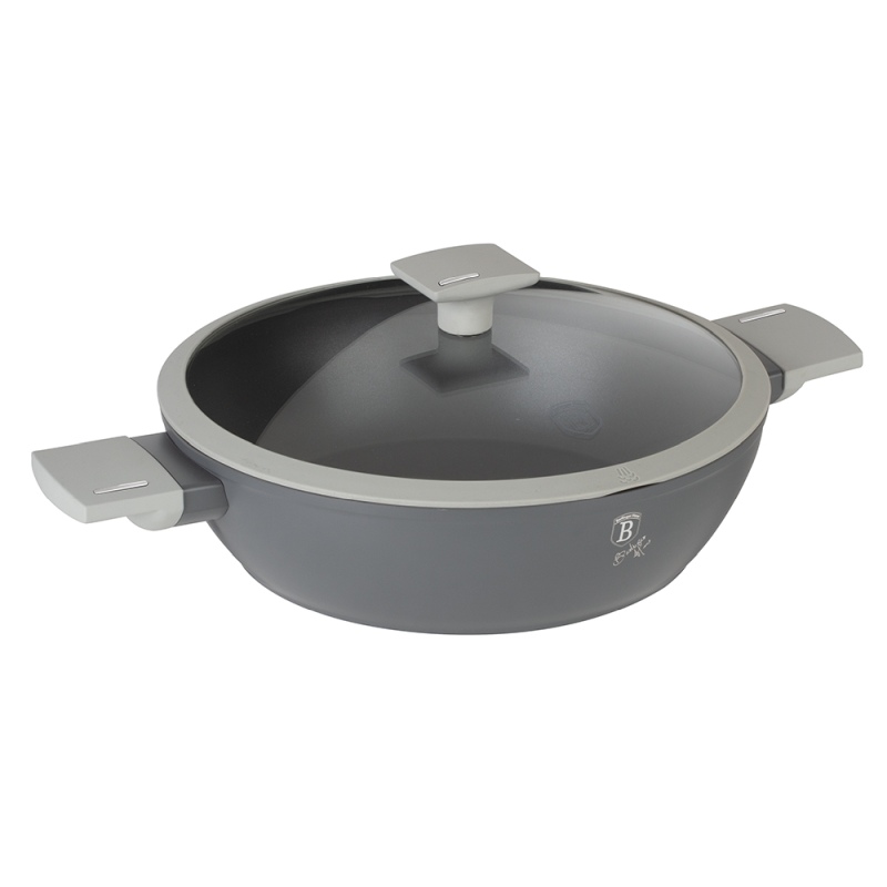 BERLINGERHAUS Pekáč okrúhly s pokrievkou s titánovým povrchom 28 cm Aspen Collection BH-7070