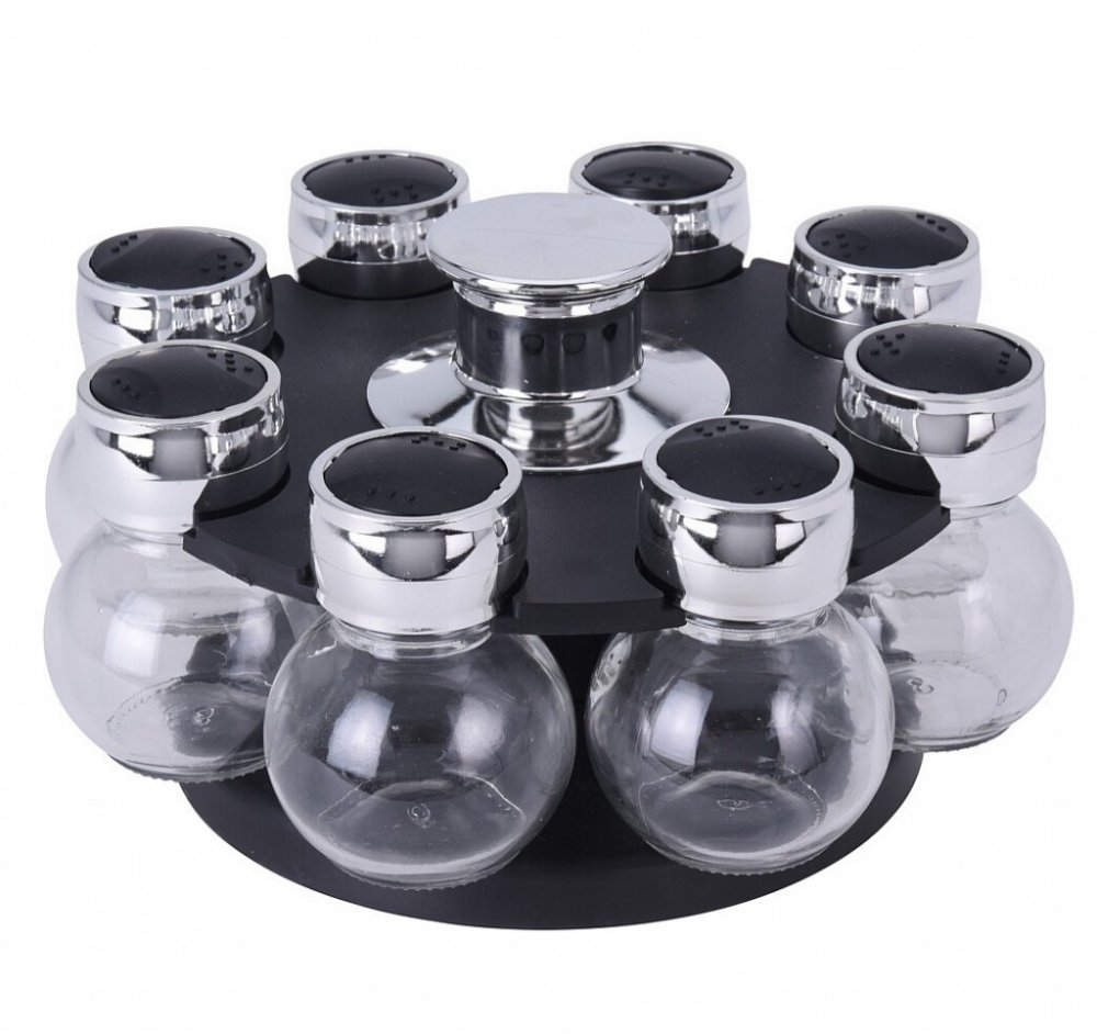 EXCELLENT HOUSEWARE Kořenky v otočném stojanu sada 9 ks KO-170488850