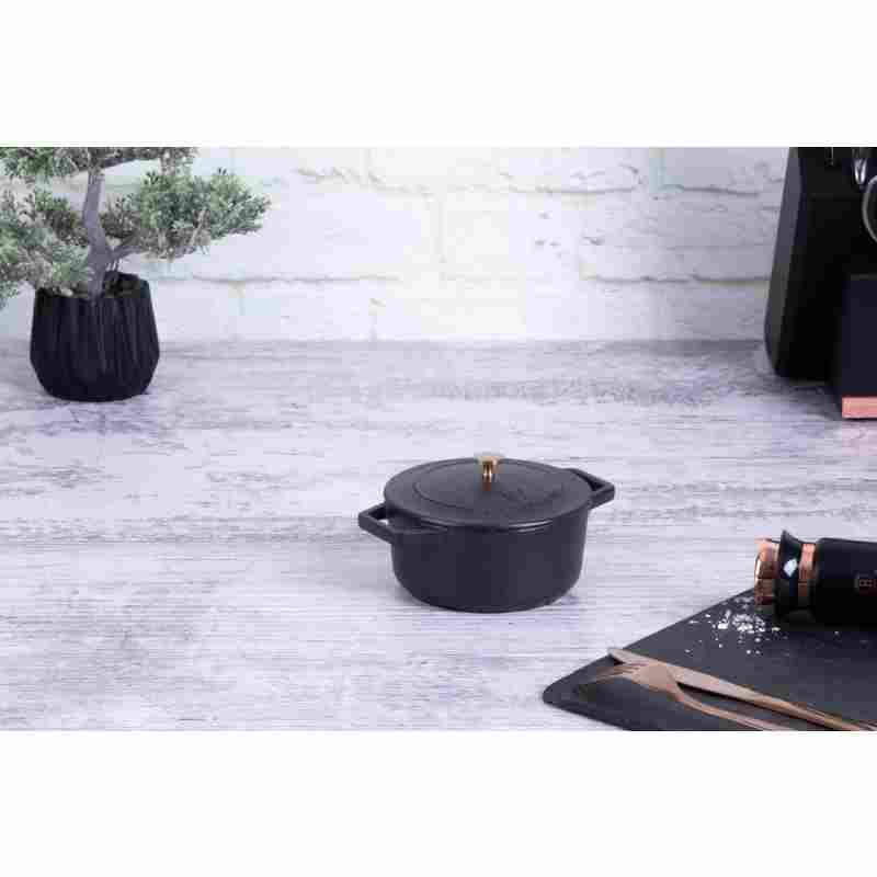 BERLINGERHAUS Pekáč litinový s poklicí 12 cm Black Rose Collection BH-6490 - thumb (9)