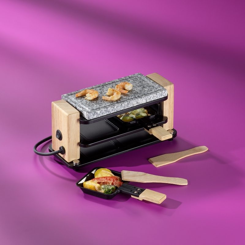 KELA Raclette/Stone Bedretto Granite black 2 osoby 27,0x11,0x13,0cm KL-16624