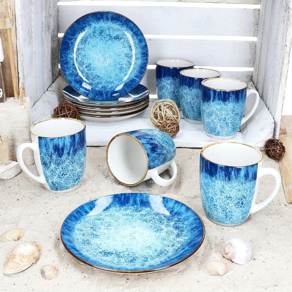 HIT Hrnek na kávu i čaj sada 6 ks porcelán 350 ml OCEAN HT-24324251 - thumb (6)