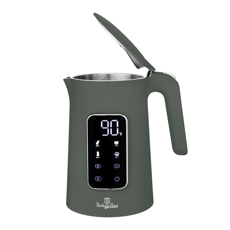 BERLINGERHAUS Rychlovarná konvice s regulací teploty digitální 1,7 l Matte Green Collection BH-9746