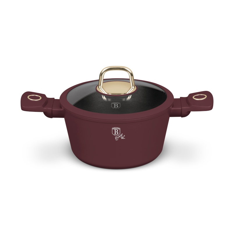 BERLINGERHAUS Kastrol s titanovým povrchem a poklicí 20 cm Leonardo Collection BH-8040