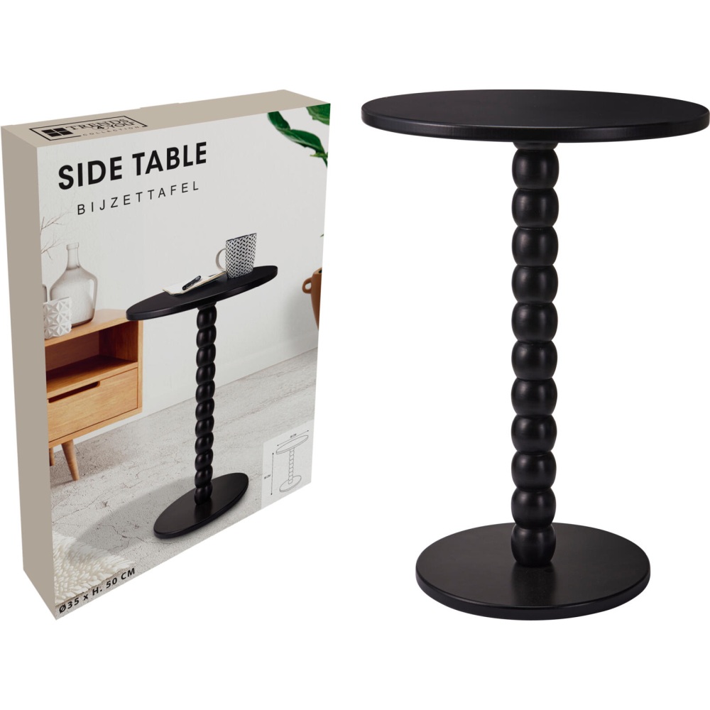 HOMESTYLING Černý odkládací stolek 35 × 50 cm černá KO-HZ1251920