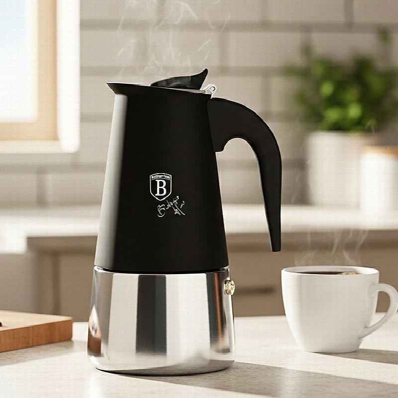 BERLINGERHAUS Moka konvička indukce 6 šálků Matte Black Collection BH-8912