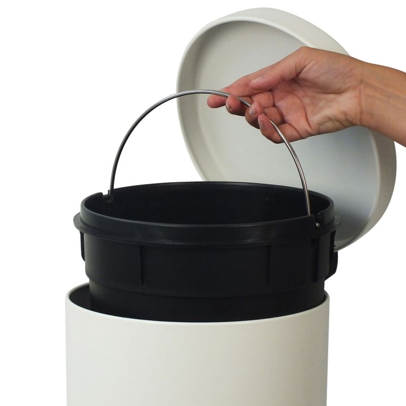 KELA Kôš odpadkový 12 l CORNELL, biela KL-10929