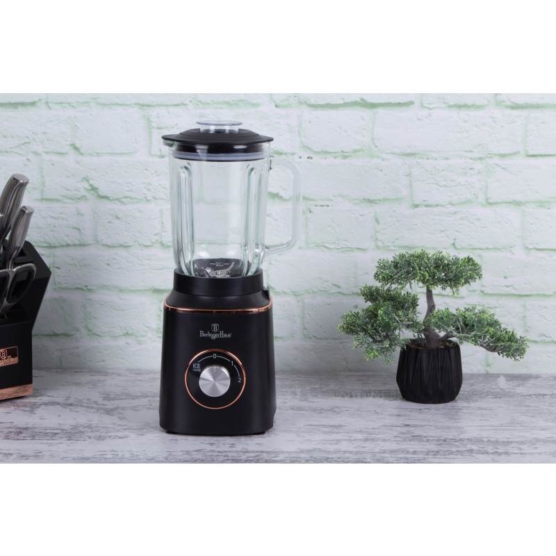 BERLINGERHAUS Stolný mixér 1000 W Black Rose Collection so sklenenou nádobou 1,5 l BH-9449