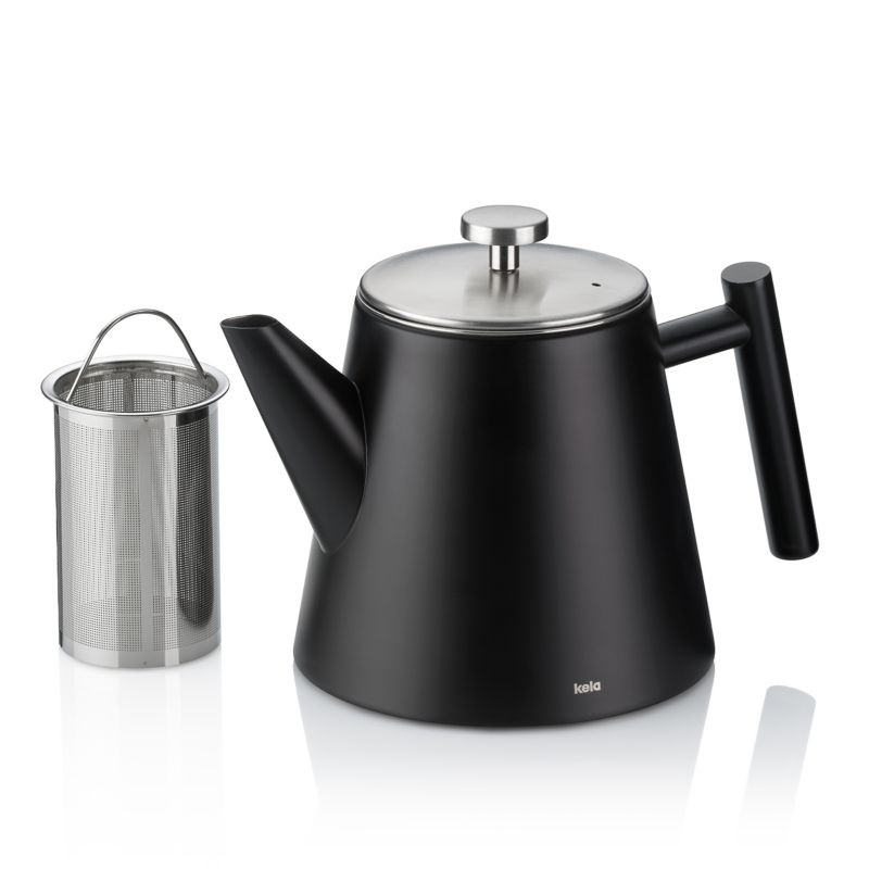 KELA Kanvička Modena nerez 18/10 čierna 15,0 cm 11,5 cm 1,0 l KL-11357