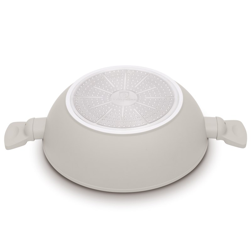BERLINGERHAUS Pánev WOK s titanovým povrchem a poklicí 30 cm Sahara Collection BH-8065