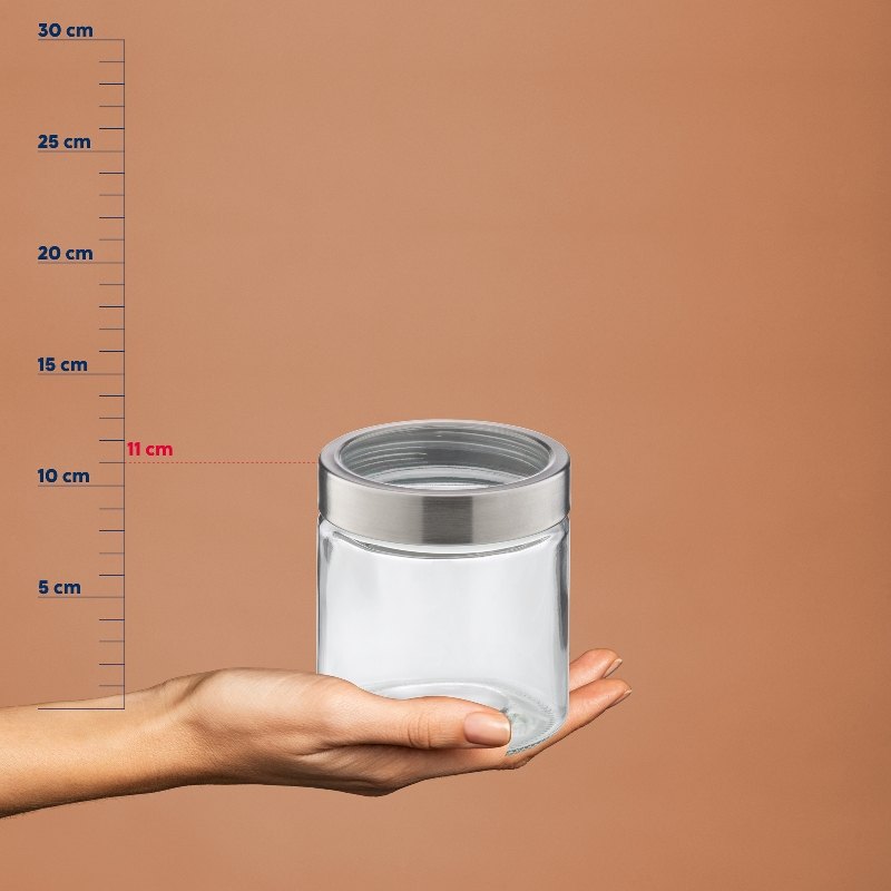 KELA Dóza na potraviny Kara sklo transparentní 12,0cm 11,0cm 0,8l KL-15294