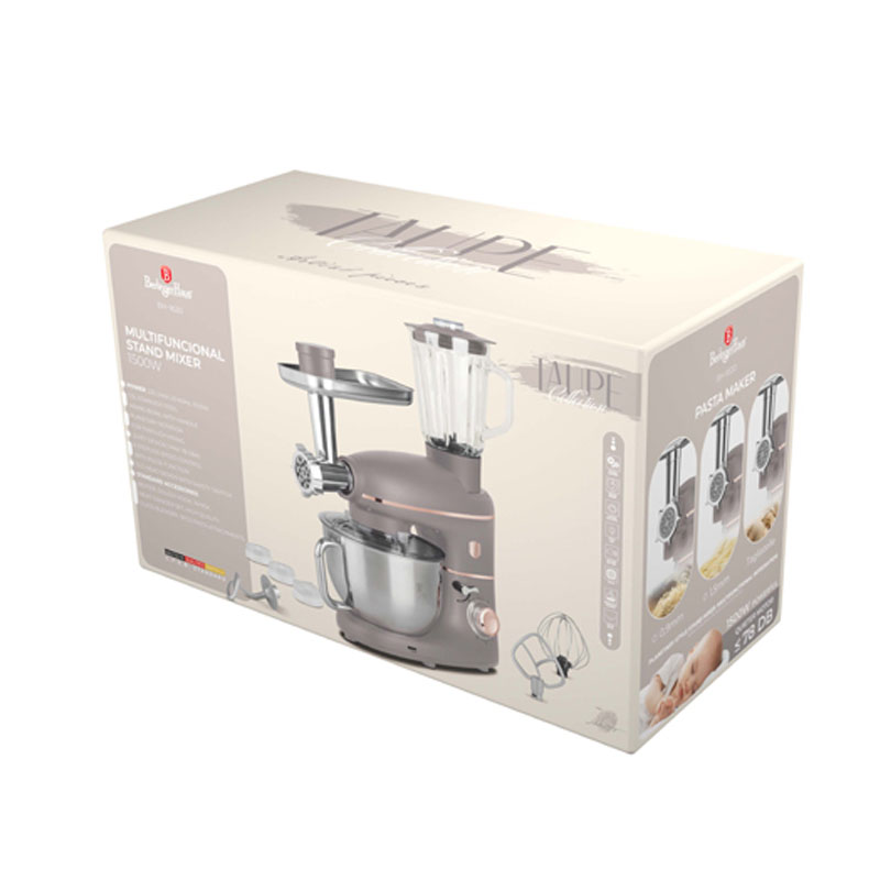 BERLINGERHAUS Kuchyňský robot s mlýnkem a mixérem 1500 W Taupe Collection BH-9530