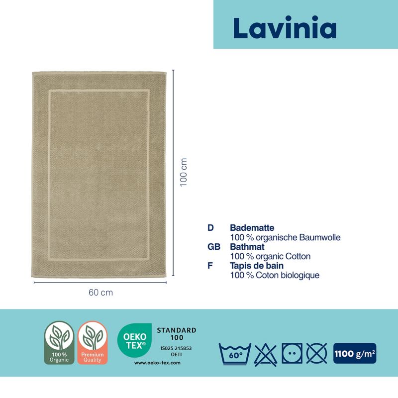 KELA Koupelnová předložka LAVINIA 100% biobavlna béžová 60x100 cm KL-23912 - thumb (2)