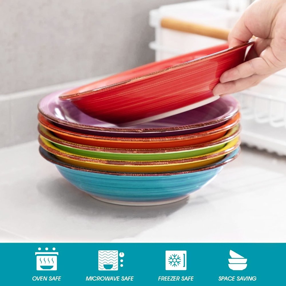 HIT Talíře na polévku hluboké sada 6 ks 21 cm barevné COLOURS HT-24326792 - thumb (3)