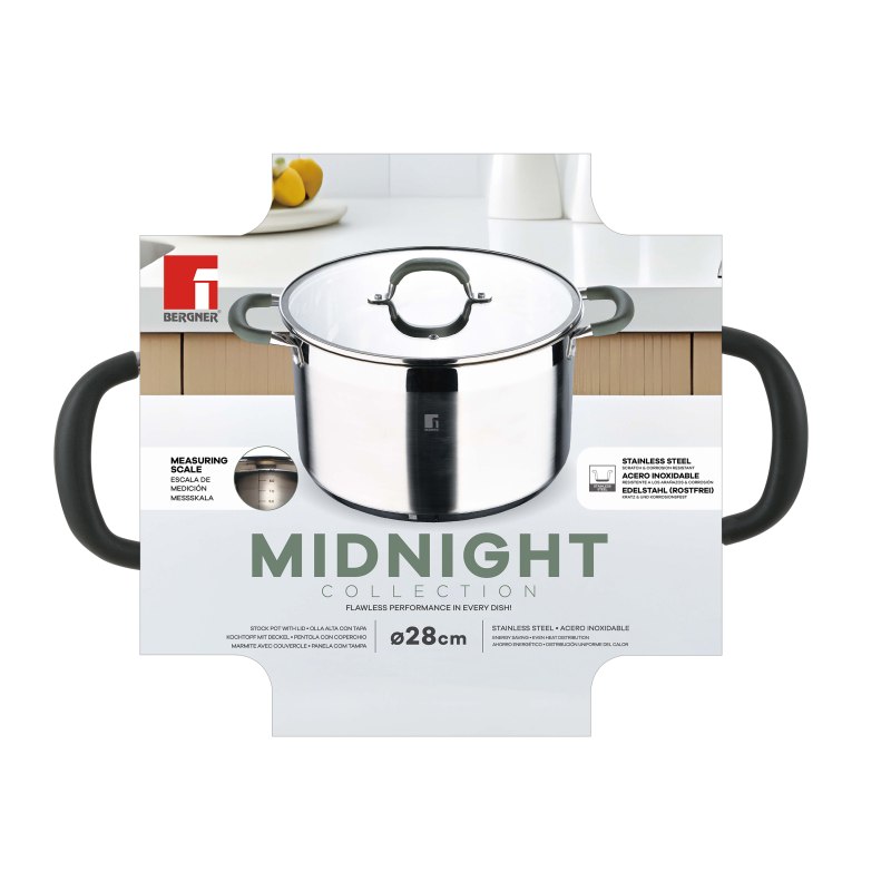 BERGNER Hrnec s poklicí nerez MIDNIGHT 28 cm 9,5 litru BG-32129-MM - thumb (4)
