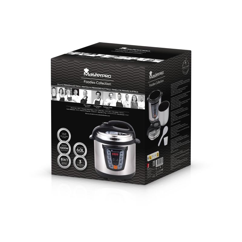 MASTERPRO Tlakový hrnec elektrický FOODIES 6 litrů 1000W BGMP-9079 - thumb (2)
