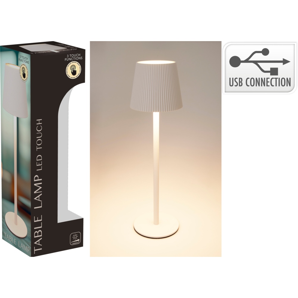 H & S COLLECTION Stolní lampa 10 x 36 cm bílá KO-ANC000710