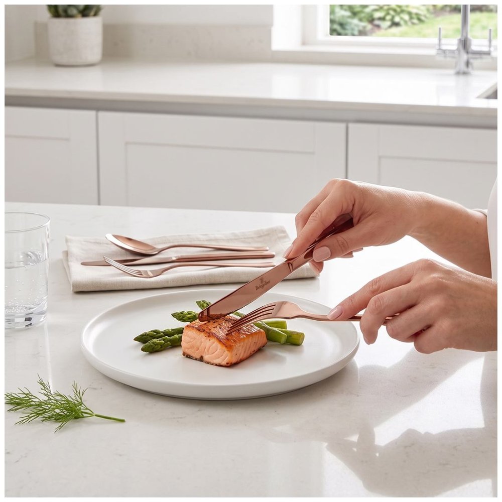 BERLINGERHAUS Sada příborů 24 ks nerez leštěný povrch Rosegold Collection BH-2729