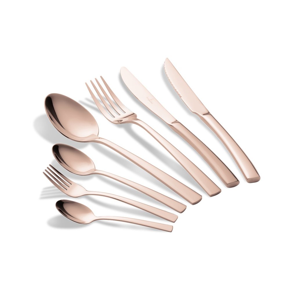 BERLINGERHAUS Sada příborů se steakovým nožem 42 ks nerez leštěný povrch Rosegold Collection BH-3087