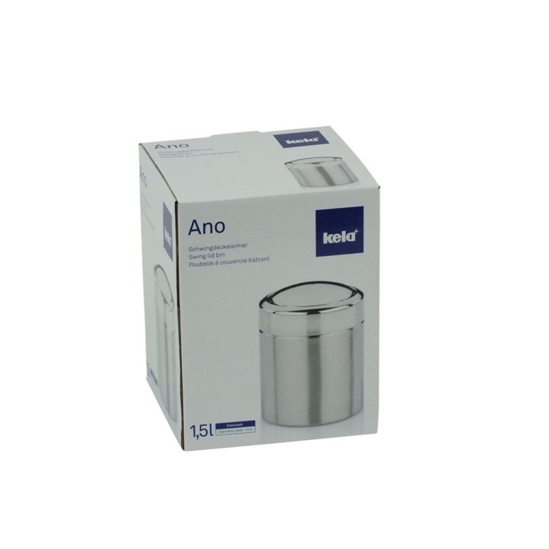 KELA Kozmetický kôš ÁNO 1,5L nerez strieborný KL-21381