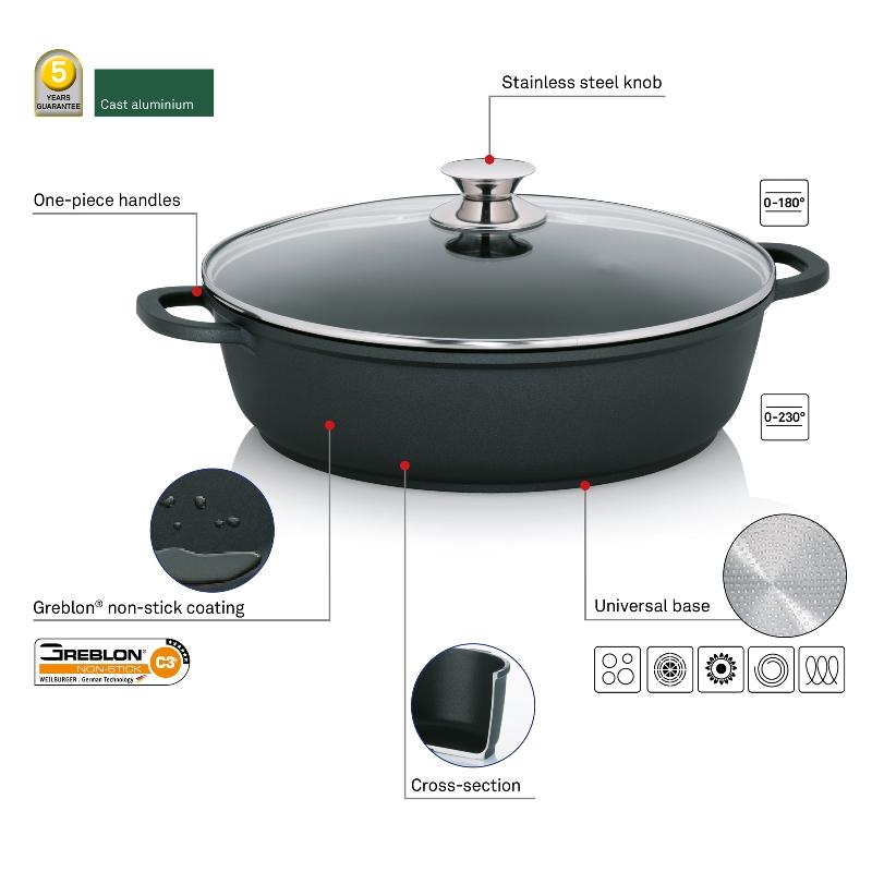 KELA Pekáč kulatý s poklicí 32 cm KERROS KL-11554 - thumb (6)