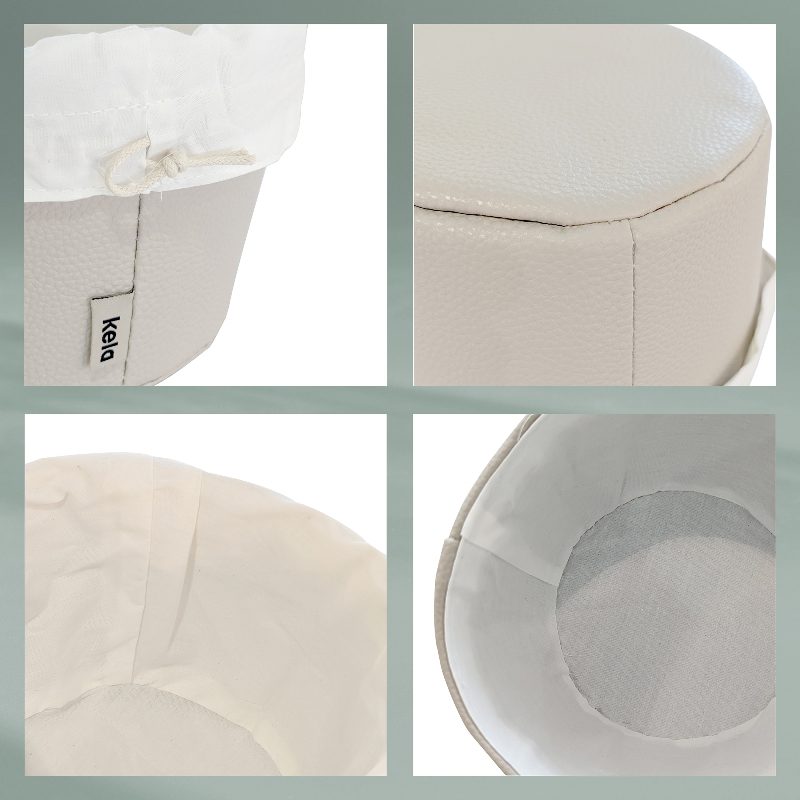 KELA Košík na chleba Grana PU kůže stříbrná šedá 11,0cm 28,0cm KL-12546 - thumb (4)