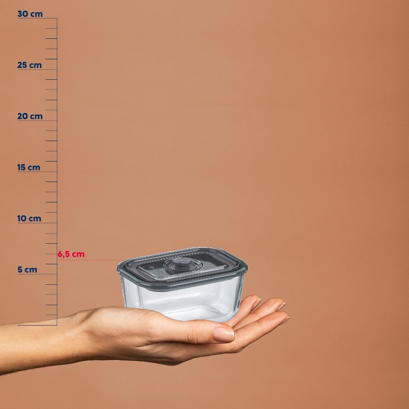 KELA Dóza na potraviny skladovací Aurelia sklo 14,0x10,0x6,5cm 0,4l KL-12643