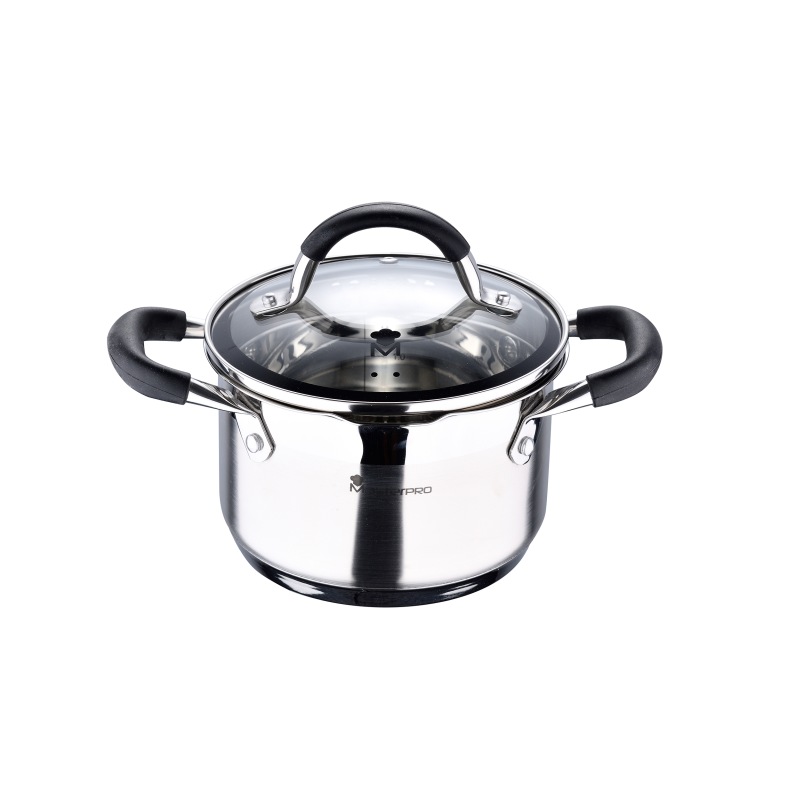 Product detail of MASTERPRO Hrnec s poklicí nerez FOODIES 16 cm 1,8 litru BGMP-1504-BK