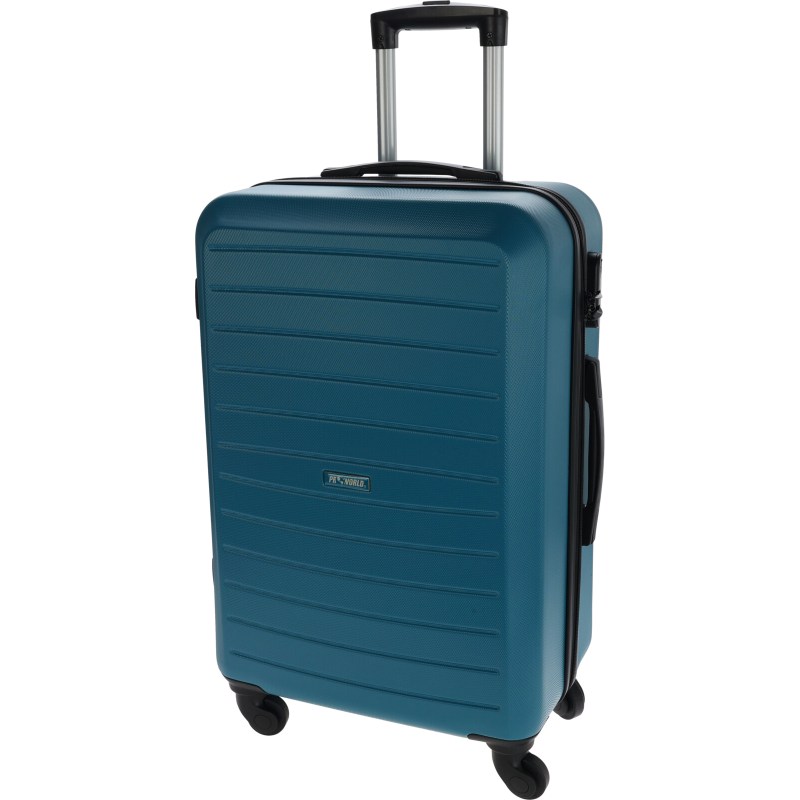 PROWORLD Sada plastových cestovních kufrů 3 ks 50 / 60 / 70 cm petrolejová KO-FB5000460 - thumb (4)