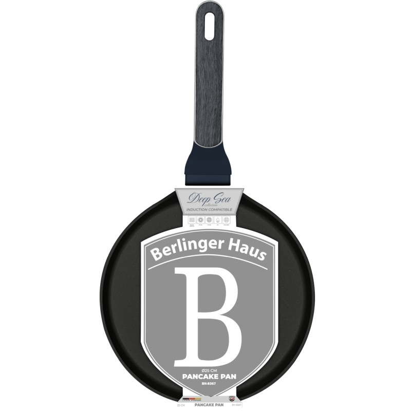BERLINGERHAUS Pánev na palačinky s titanovým povrchem 25 cm Deep Sea Collection BH-8367