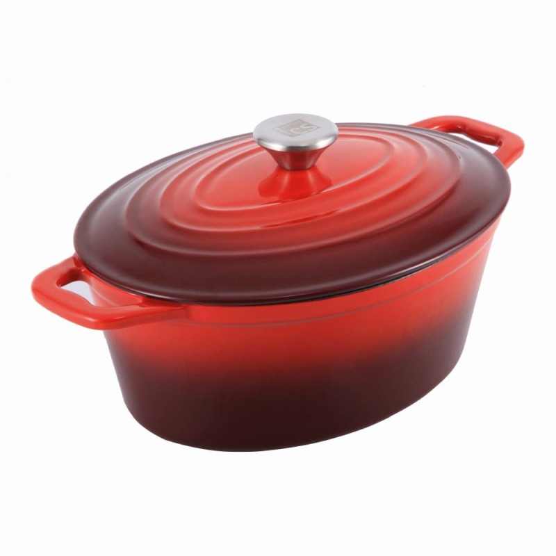 CS KOCHSYSTEME Pekáč s poklicí litinový Xanten 36 x 28 cm červený CS-075248