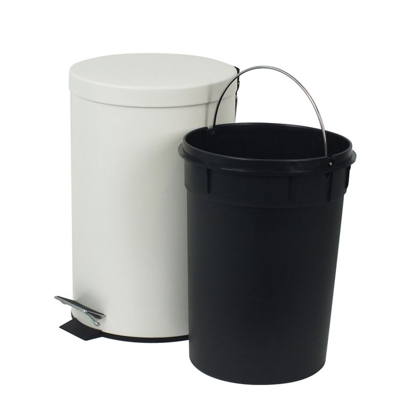 KELA Kôš odpadkový 12 l CORNELL, biela KL-10929