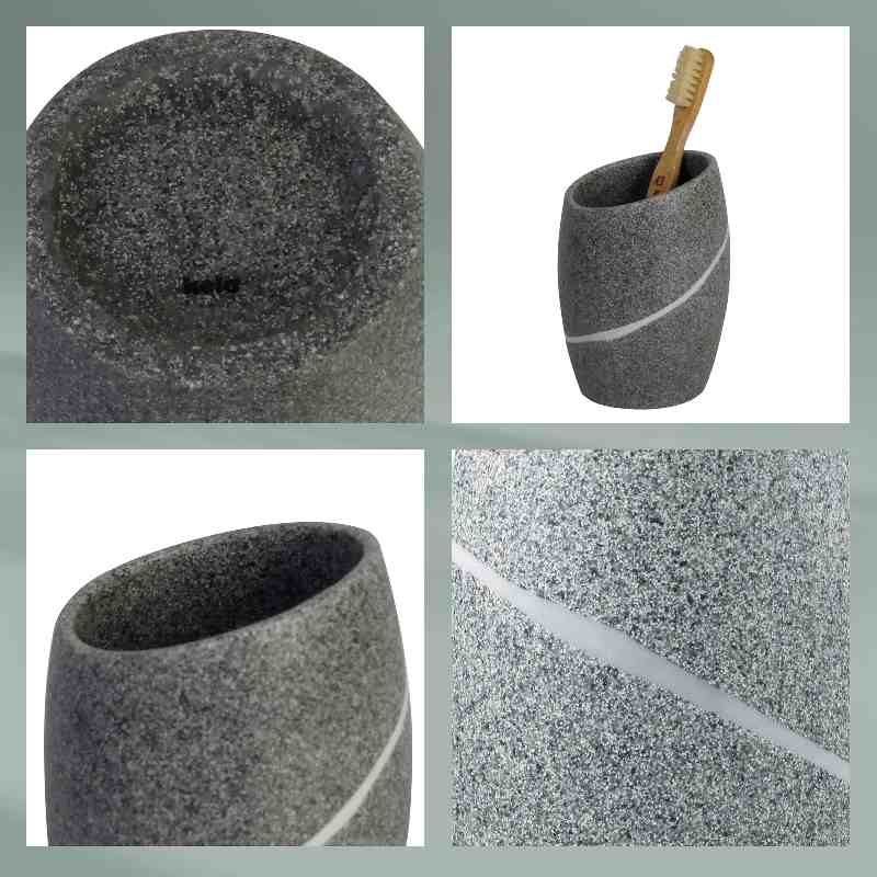 KELA Hrnček Talus polyresin biela KL-20302