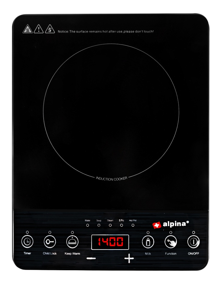 ALPINA Indukční vařič jednoplotýnkový 2000W ED-218286