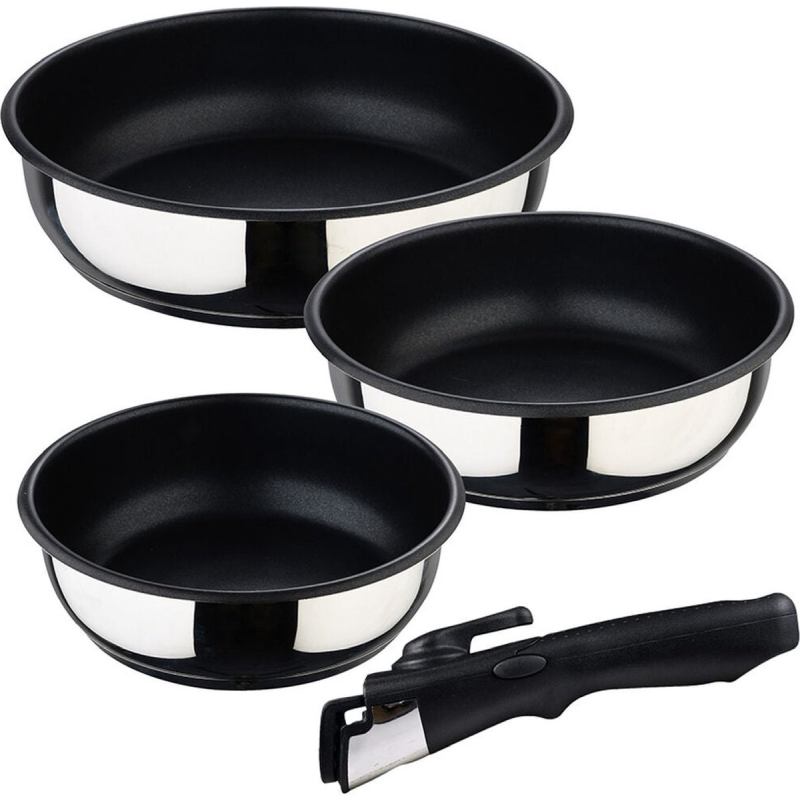 BERGNER Sada pánví nerez s nepřilnavým povrchem  Click&Cook 3 ks 18, 20, 24 cm BG-32292-MM