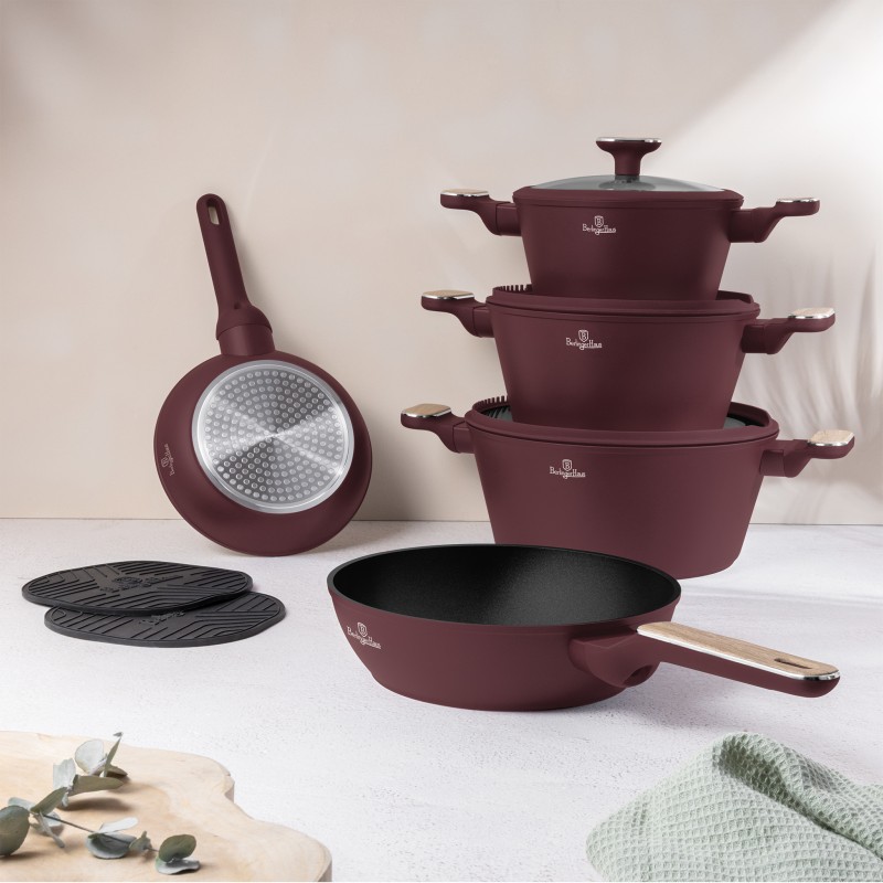 BERLINGERHAUS Sada nádobí s titanovým povrchem 10 ks Leonardo Nordic Collection BH-8305