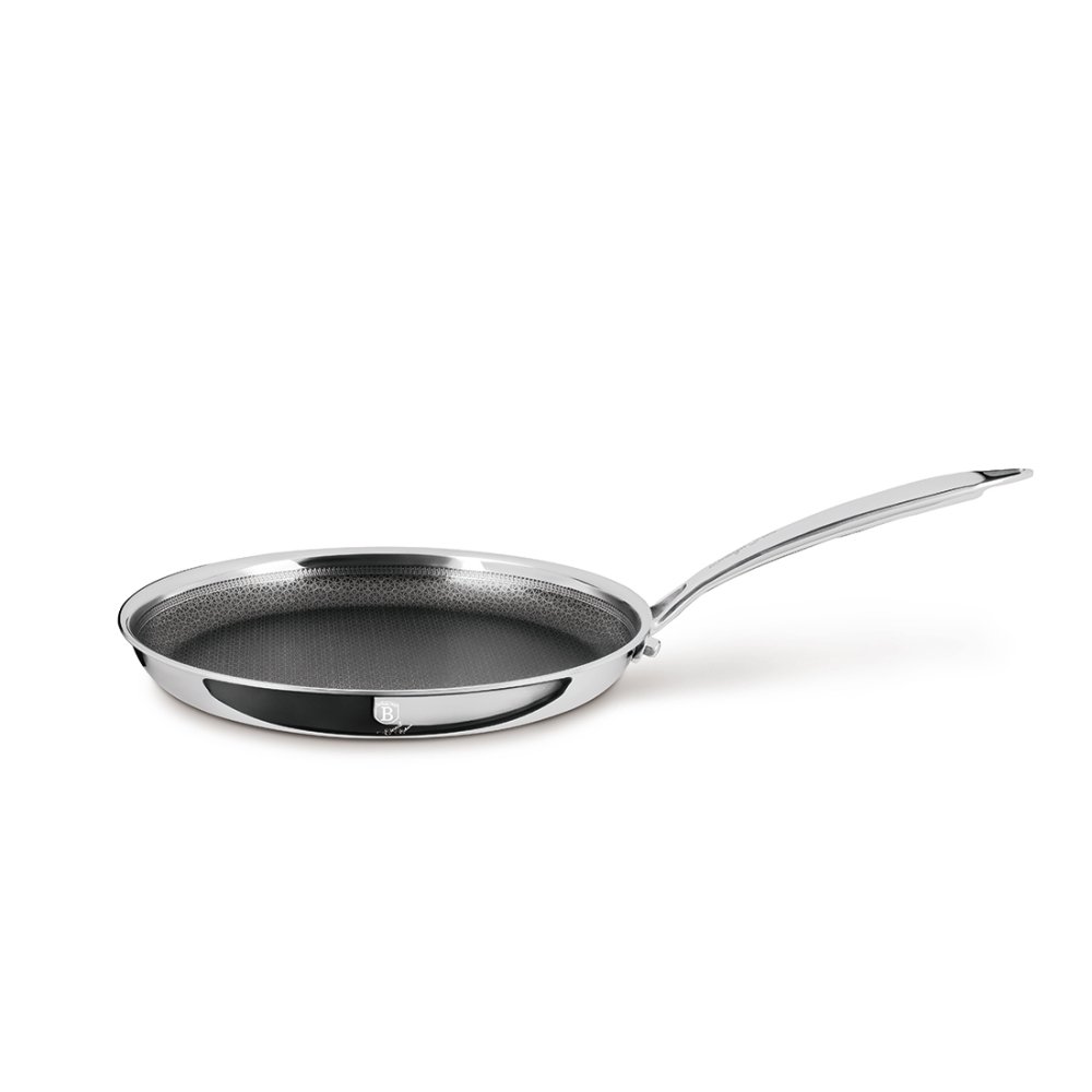 BERLINGERHAUS Pánev na palačinky s 3D nepřilnavým povrchem 26 cm nerez Eternal Collection BH-8971