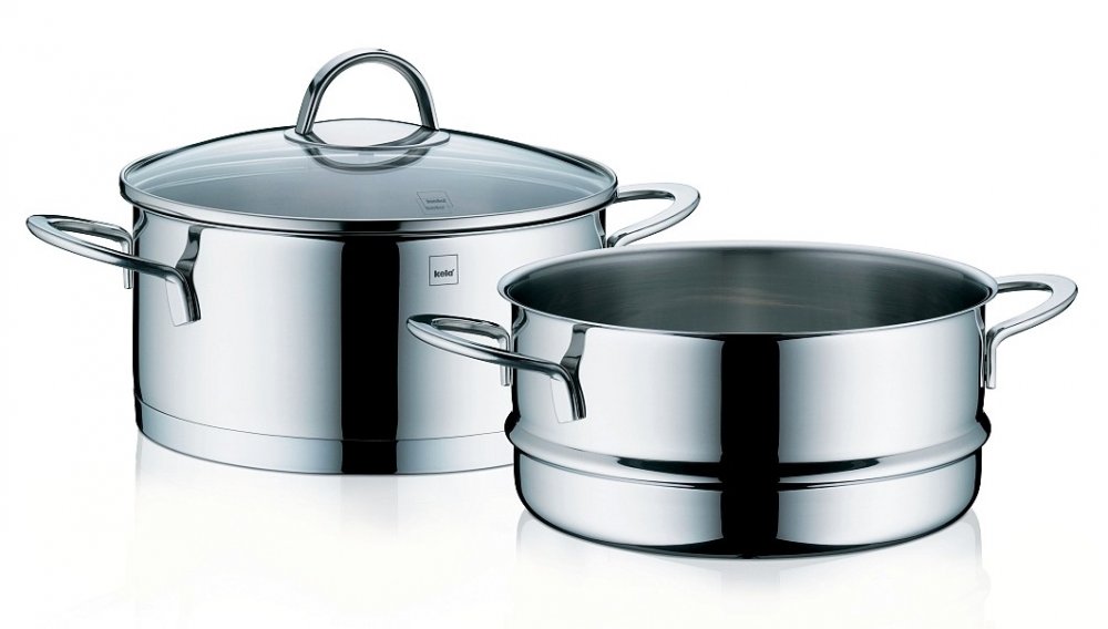 KELA Hrnec napařovací s poklicí nerez CAILIN 20 cm, 2,5 litru KL-10994