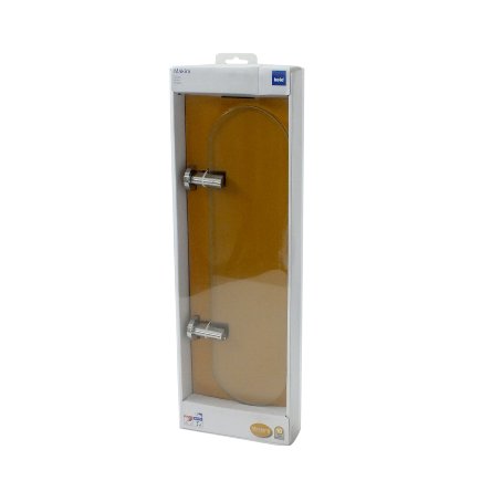 KELA Polica MAKIRA chrómovaná mosadz / bezpečnostné sklo 15 x 45cm KL-20273