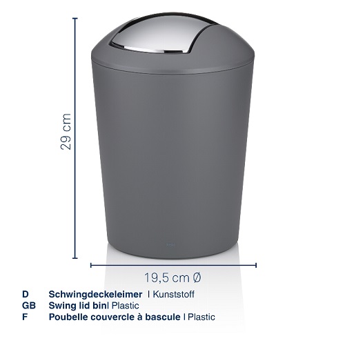 KELA Kôš kozmetický s otočným vekom Marta 5 L plast nefrit zelená KL-24555